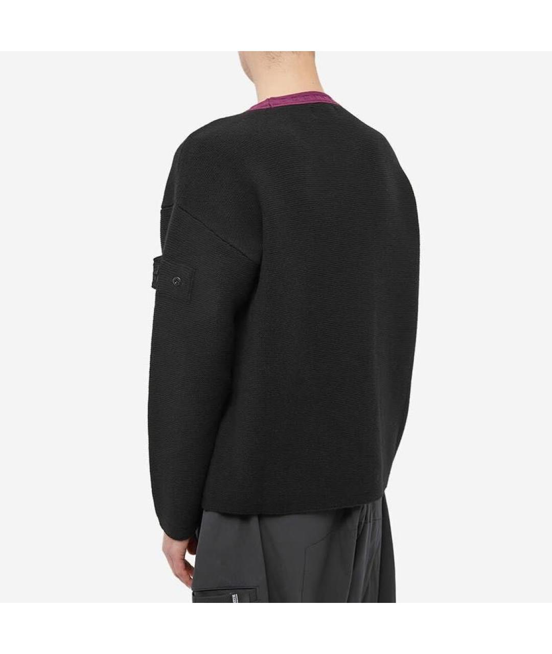 STONE ISLAND Черный шерстяной джемпер / свитер, фото 6