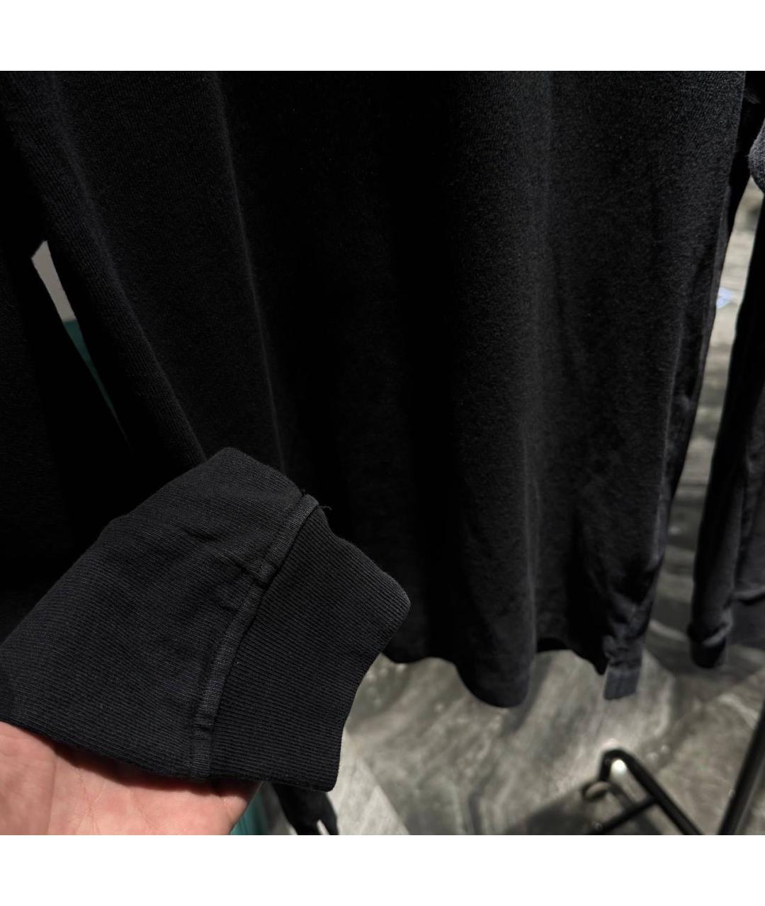 STONE ISLAND Черный хлопковый джемпер / свитер, фото 4