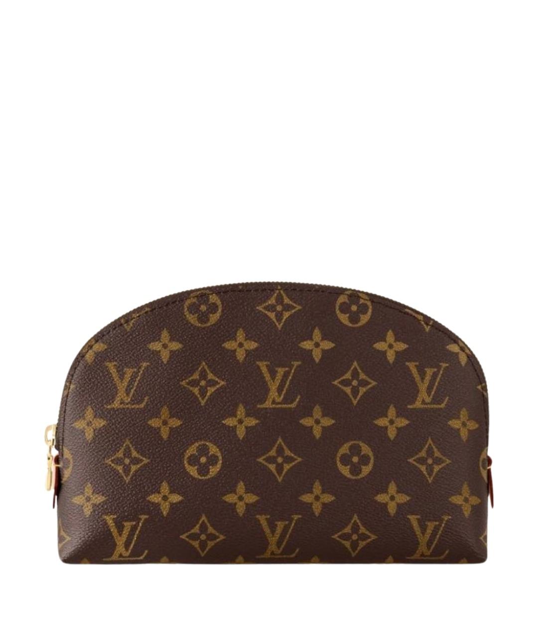 LOUIS VUITTON Коричневая канва косметичка, фото 1