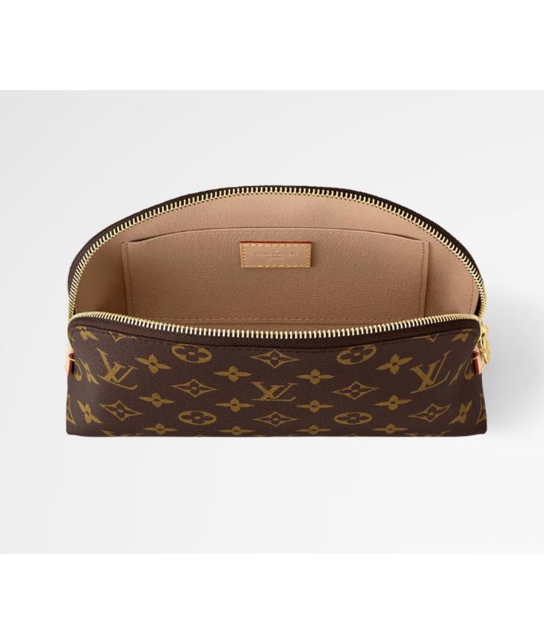 LOUIS VUITTON Коричневая канва косметичка, фото 2