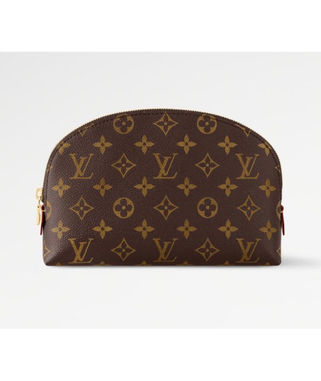 LOUIS VUITTON Коричневая канва косметичка, фото 4