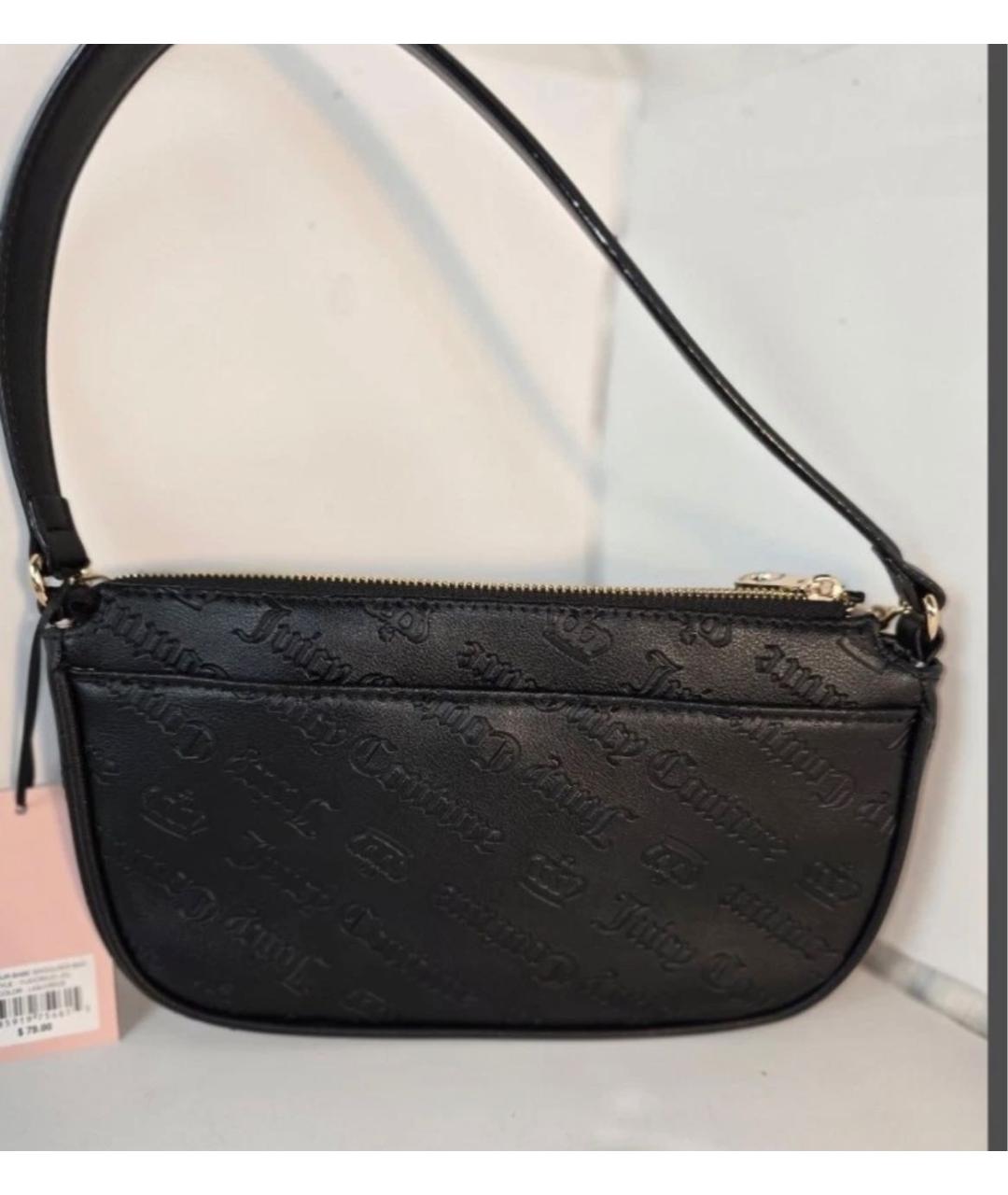 JUICY COUTURE Черная сумка через плечо из искусственной кожи, фото 2