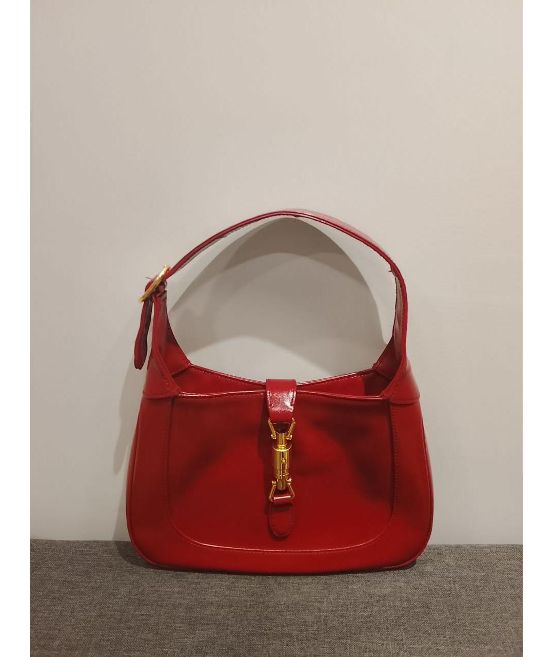 GUCCI Бордовая кожаная сумка через плечо, фото 9