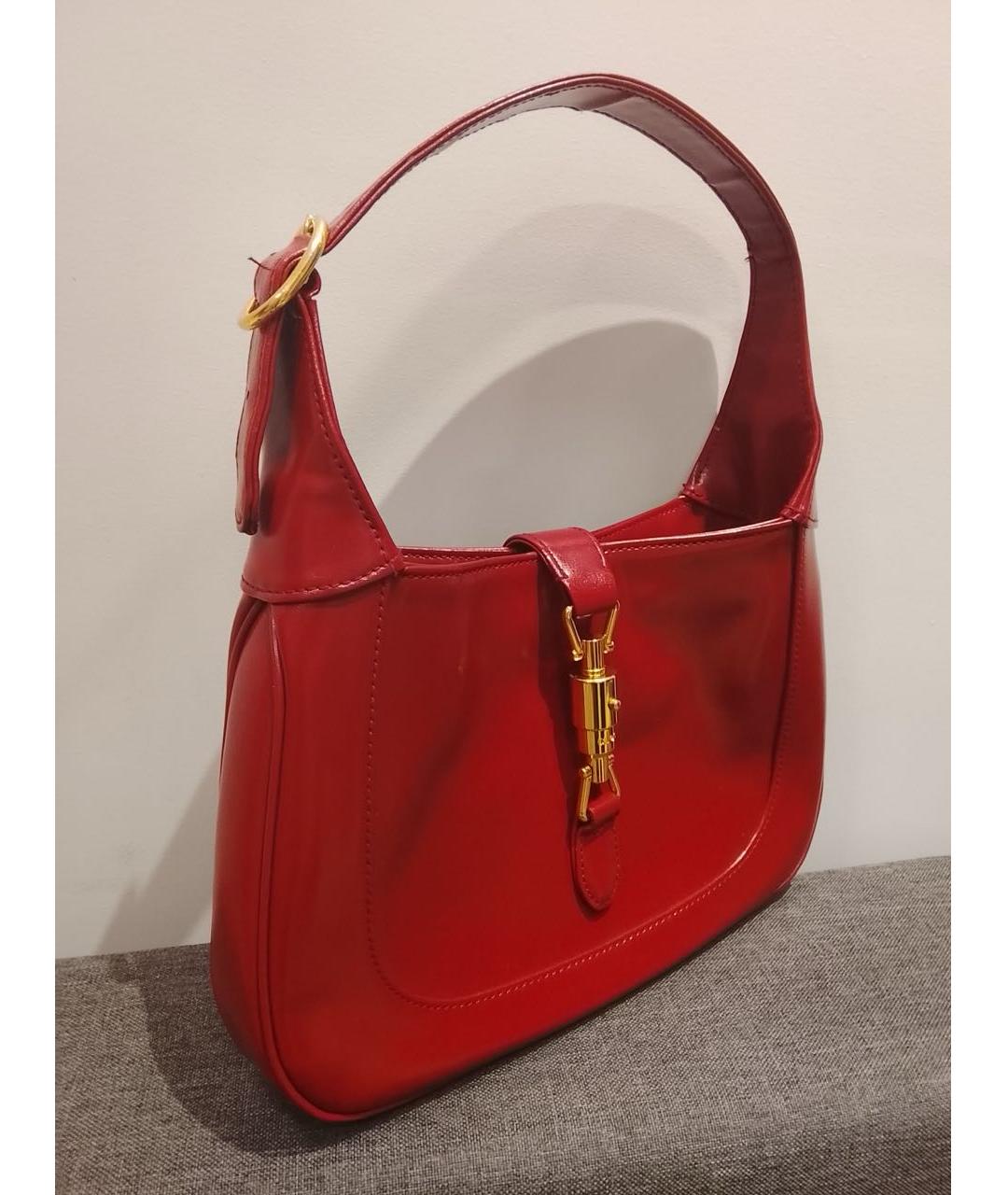 GUCCI Бордовая кожаная сумка через плечо, фото 2