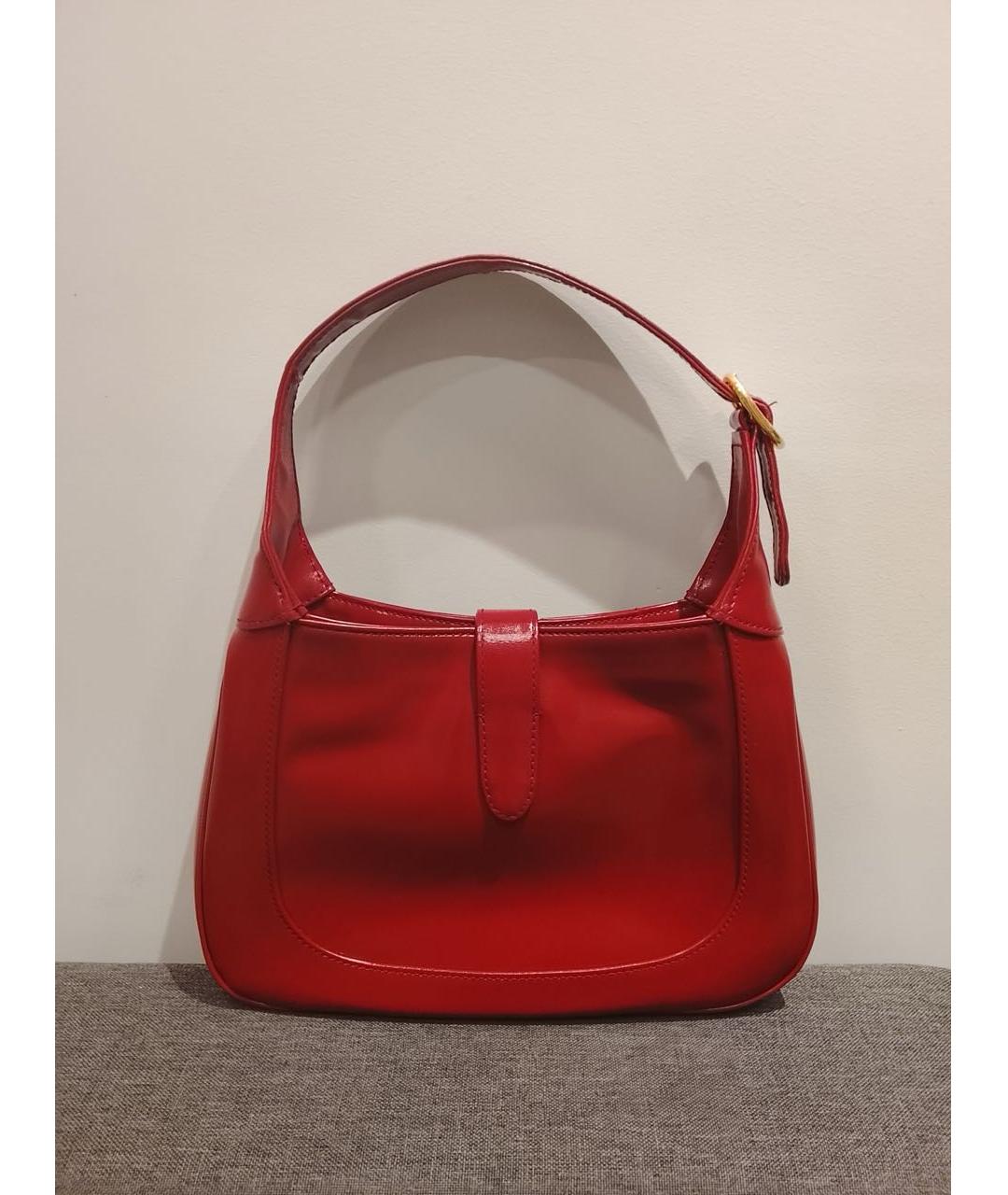 GUCCI Бордовая кожаная сумка через плечо, фото 3