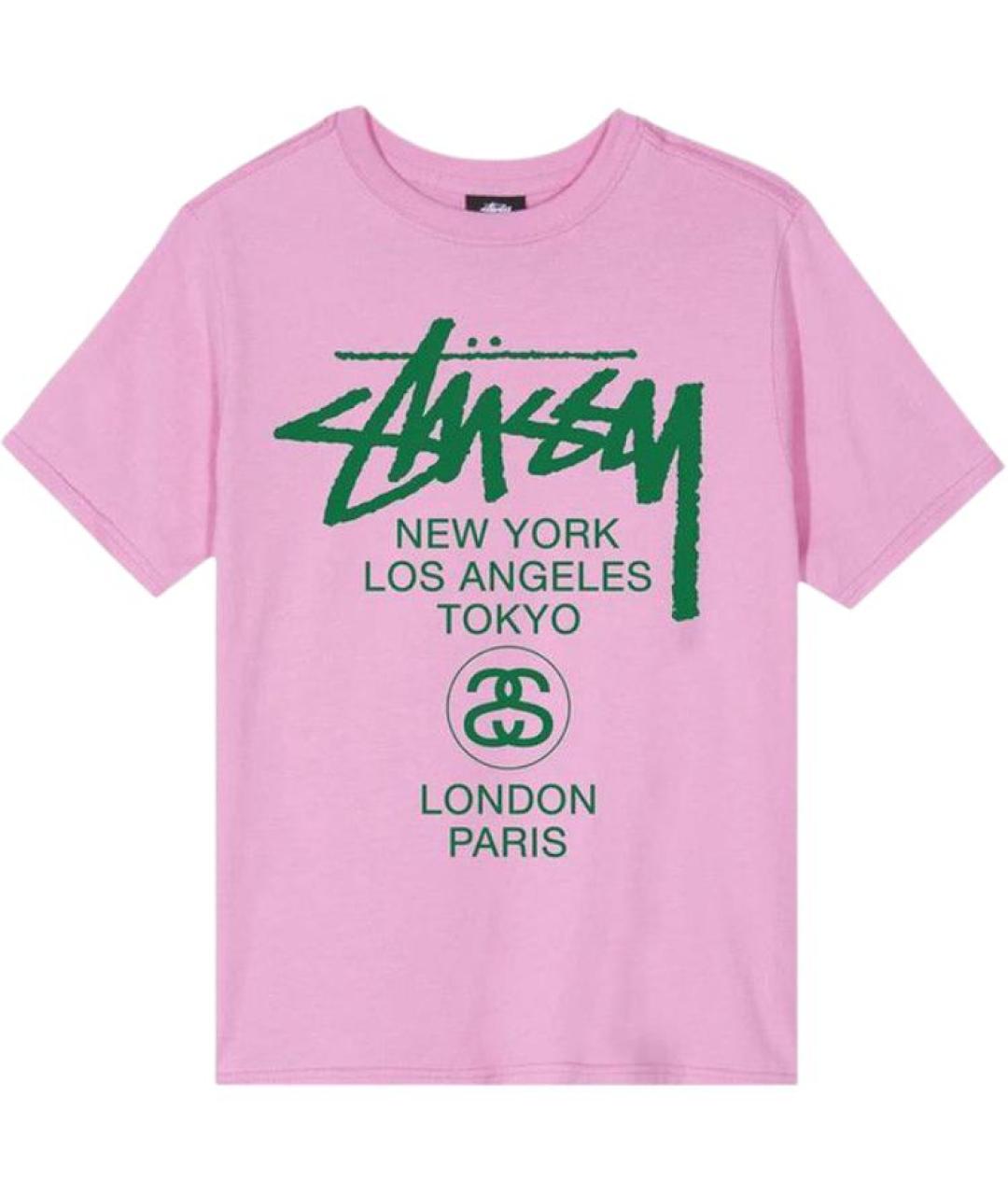 STUSSY Розовая футболка, фото 1