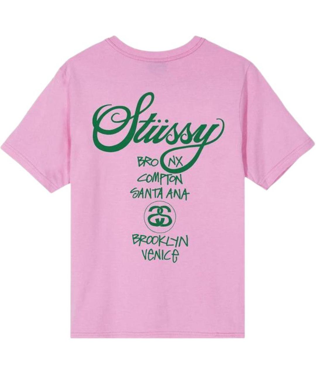STUSSY Розовая футболка, фото 2