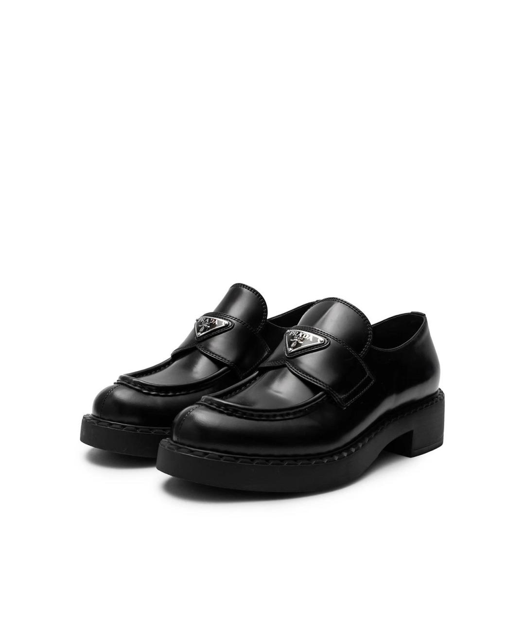 PRADA Черные кожаные лоферы, фото 2