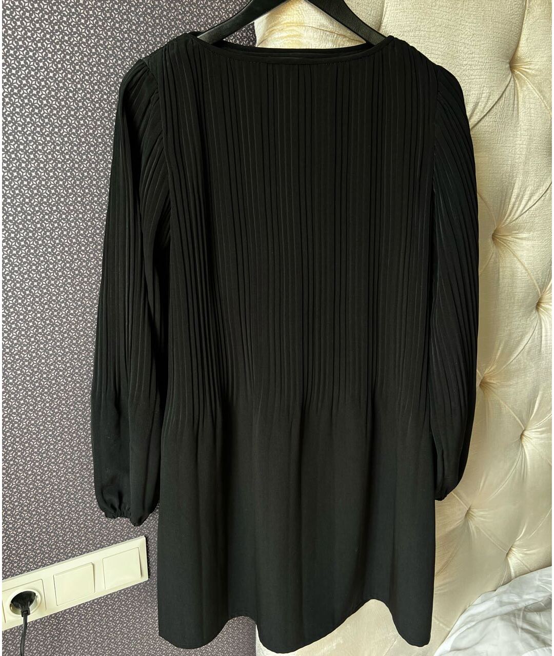 MAJE Черное полиэстеровое повседневное платье, фото 5