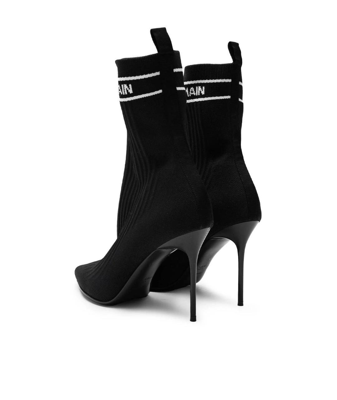 BALMAIN Черные текстильные ботильоны, фото 3