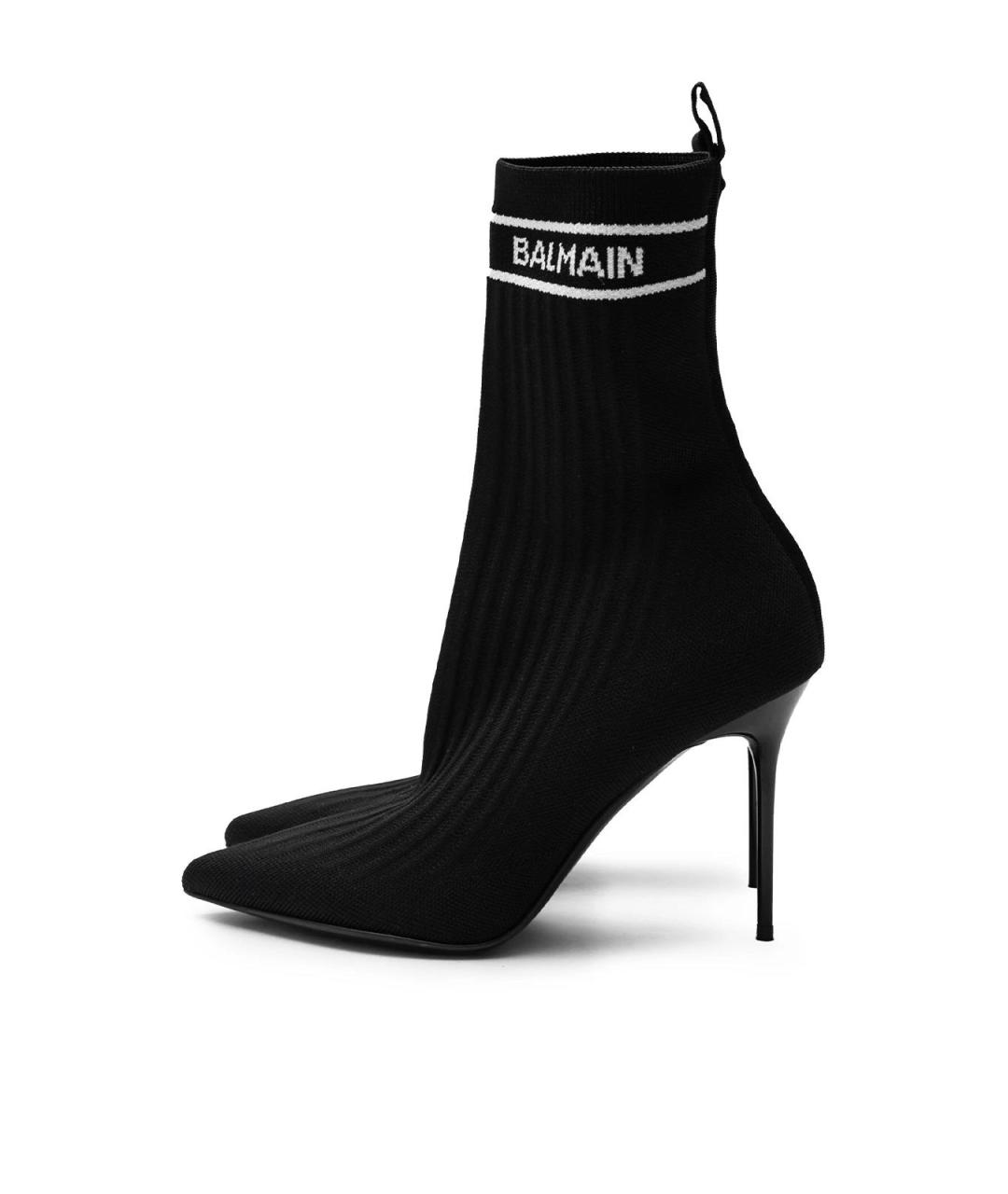 BALMAIN Черные текстильные ботильоны, фото 5