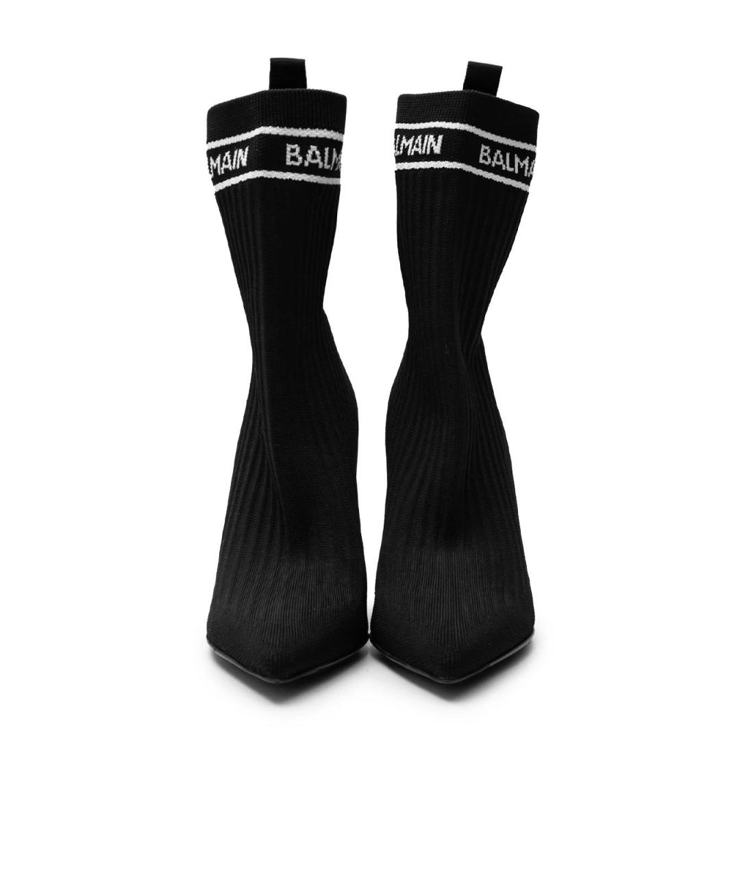 BALMAIN Черные текстильные ботильоны, фото 4
