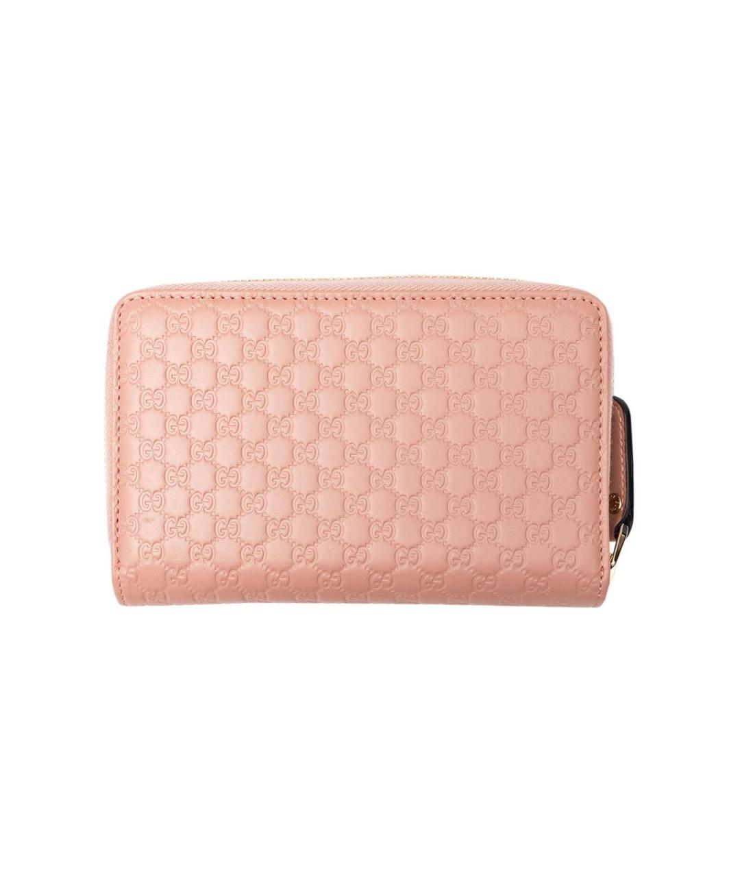 GUCCI Розовый кожаный кошелек, фото 2