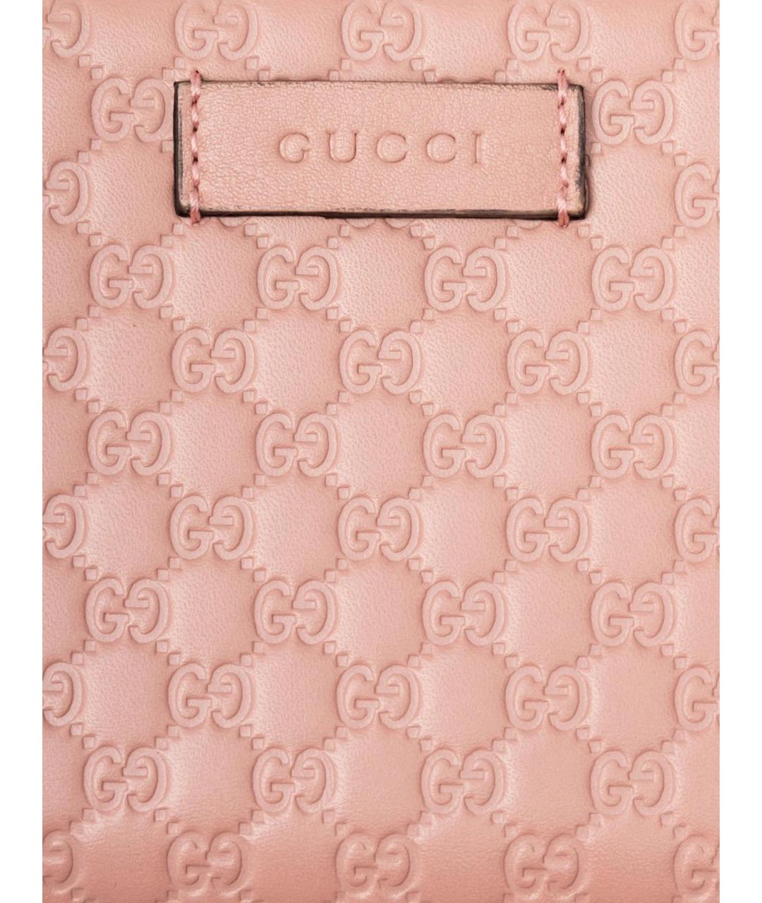 GUCCI Розовый кожаный кошелек, фото 3