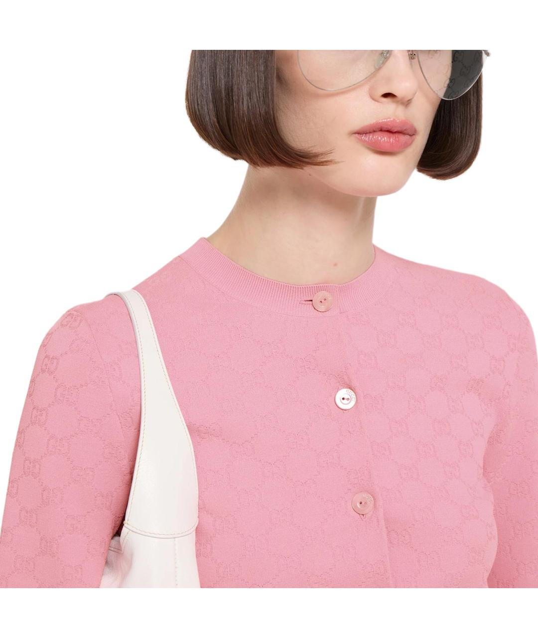 GUCCI Розовый кардиган, фото 4