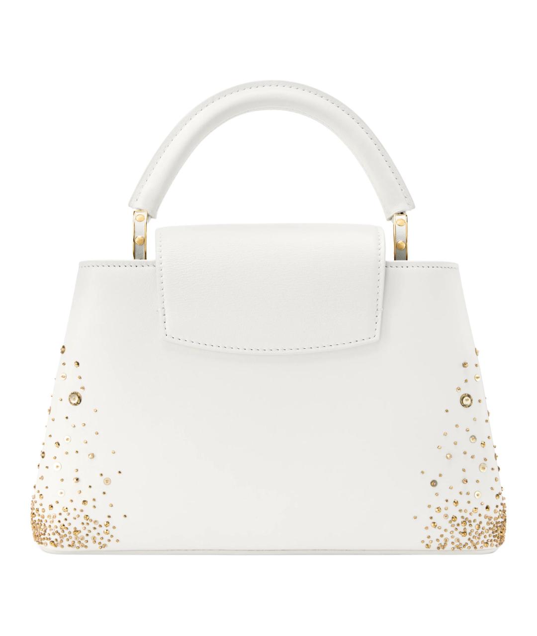 LOUIS VUITTON Белая кожаная сумка через плечо, фото 3