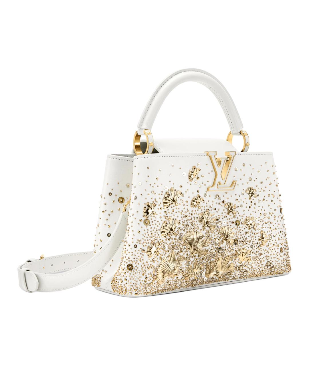 LOUIS VUITTON Белая кожаная сумка через плечо, фото 2