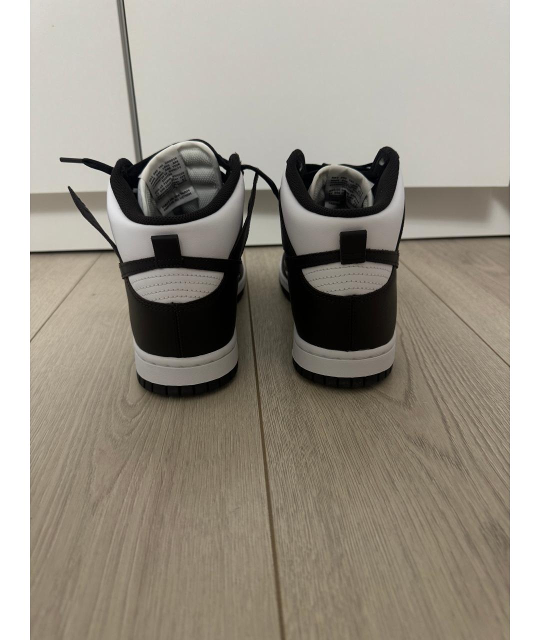 NIKE Белые кожаные высокие кроссовки / кеды, фото 3