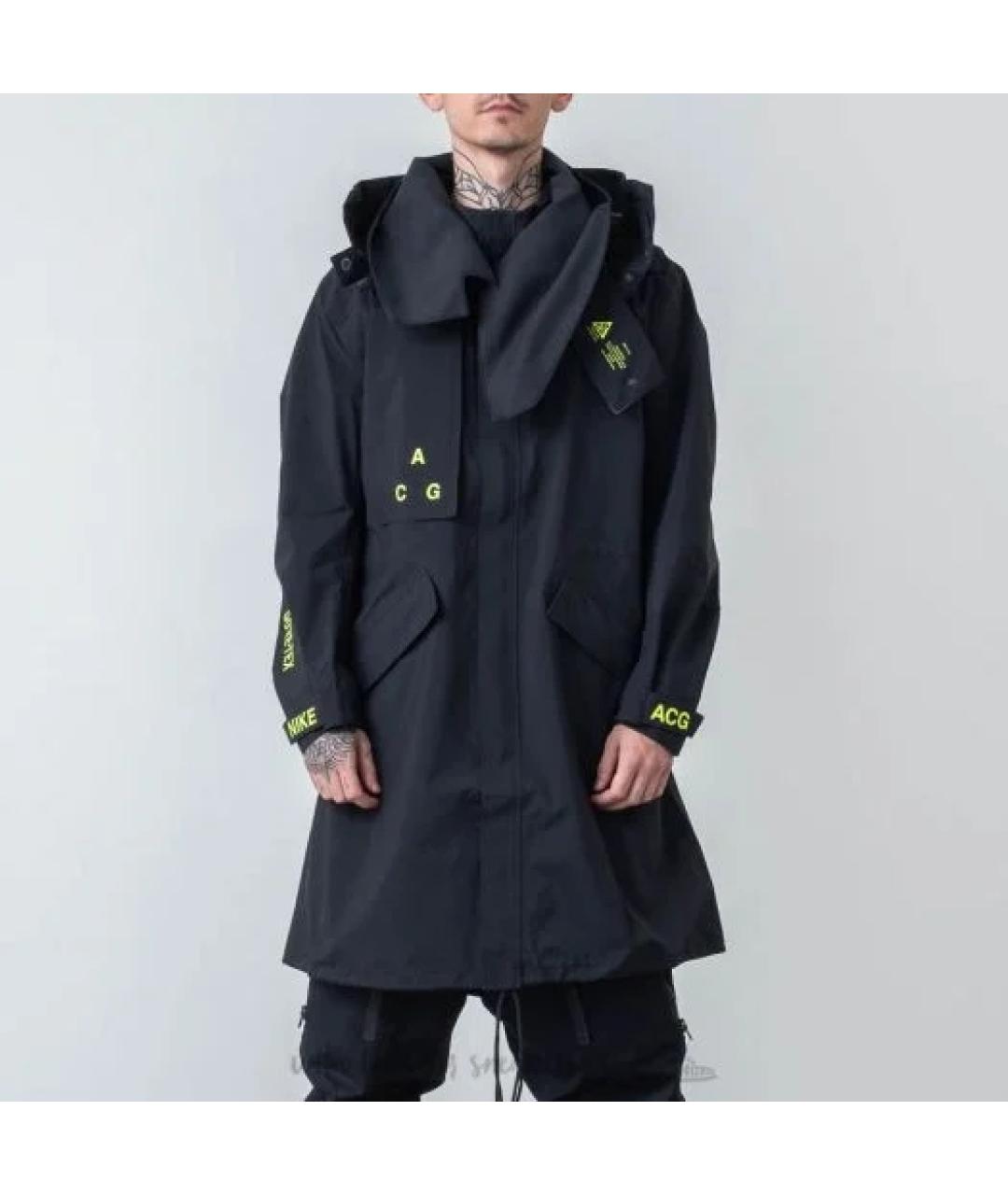 NIKE ACG Черный полиэстеровый тренч / плащ, фото 2