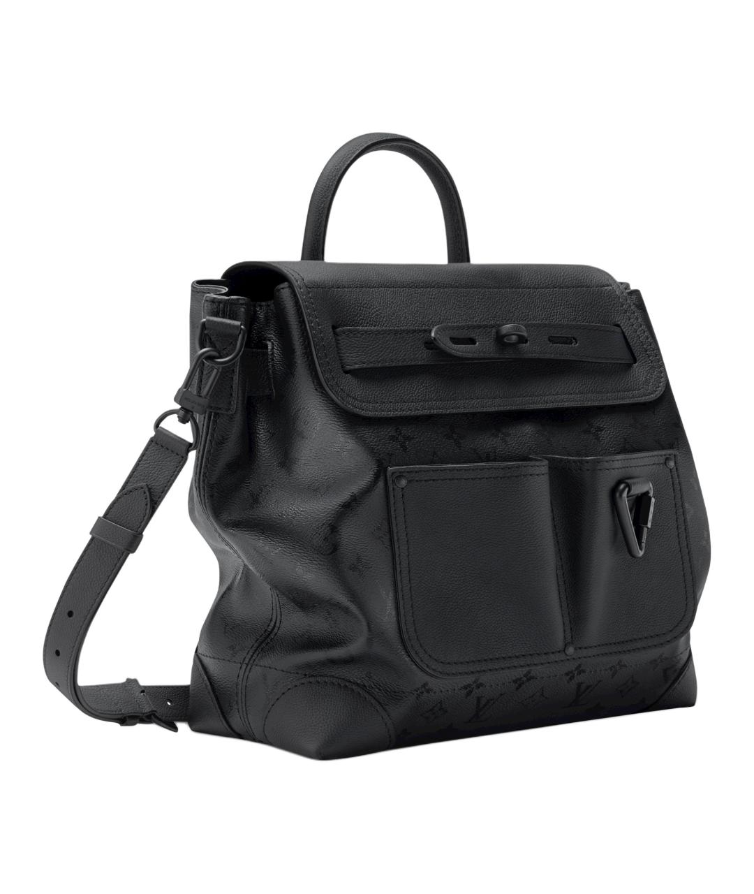 LOUIS VUITTON Черная кожаная сумка на плечо, фото 2