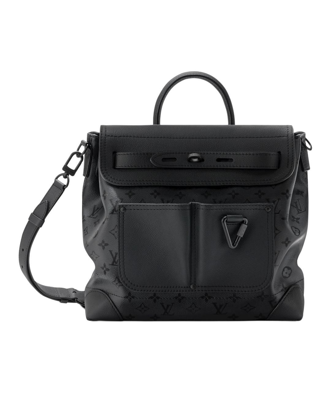 LOUIS VUITTON Черная кожаная сумка на плечо, фото 1