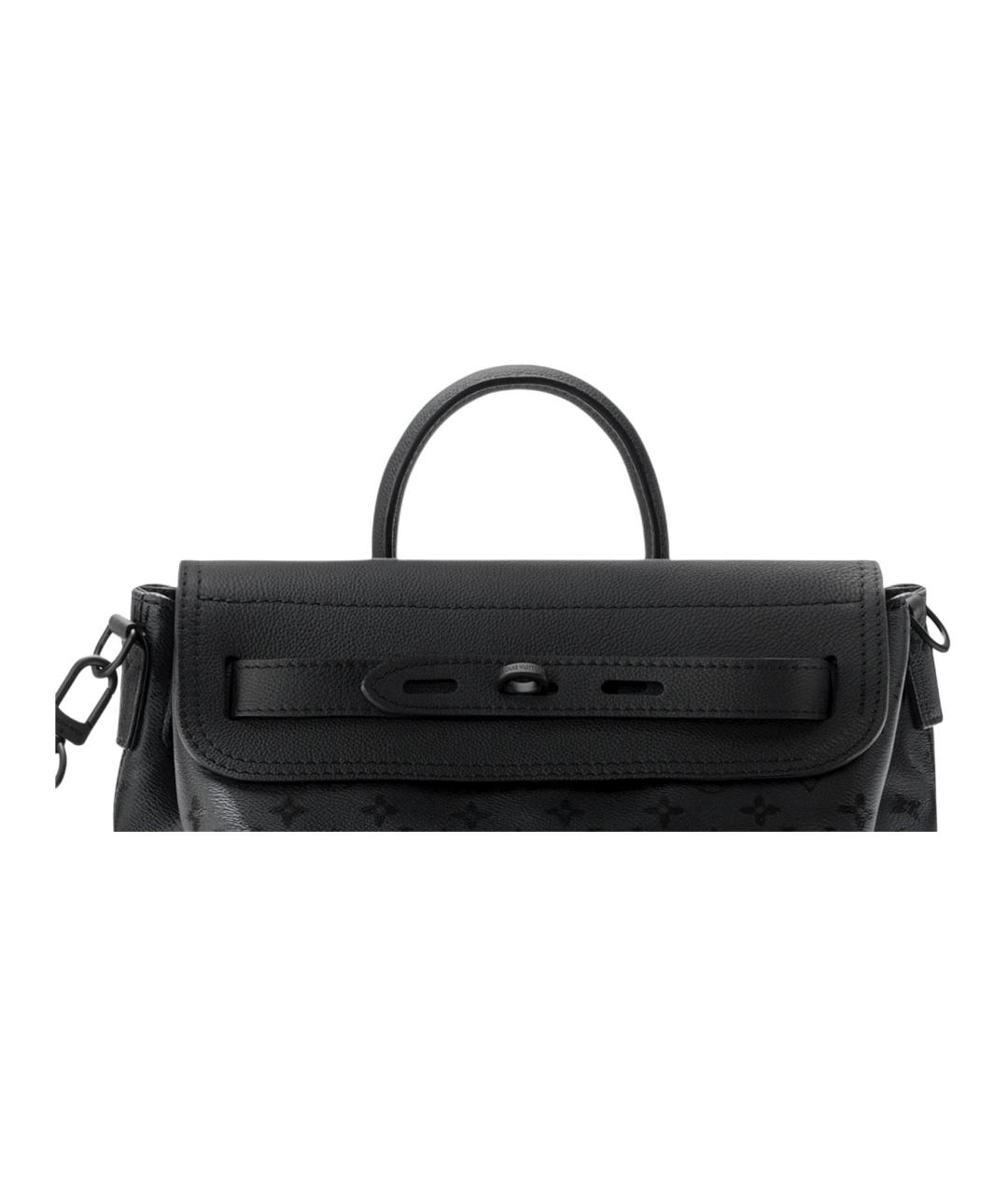 LOUIS VUITTON Черная кожаная сумка на плечо, фото 5