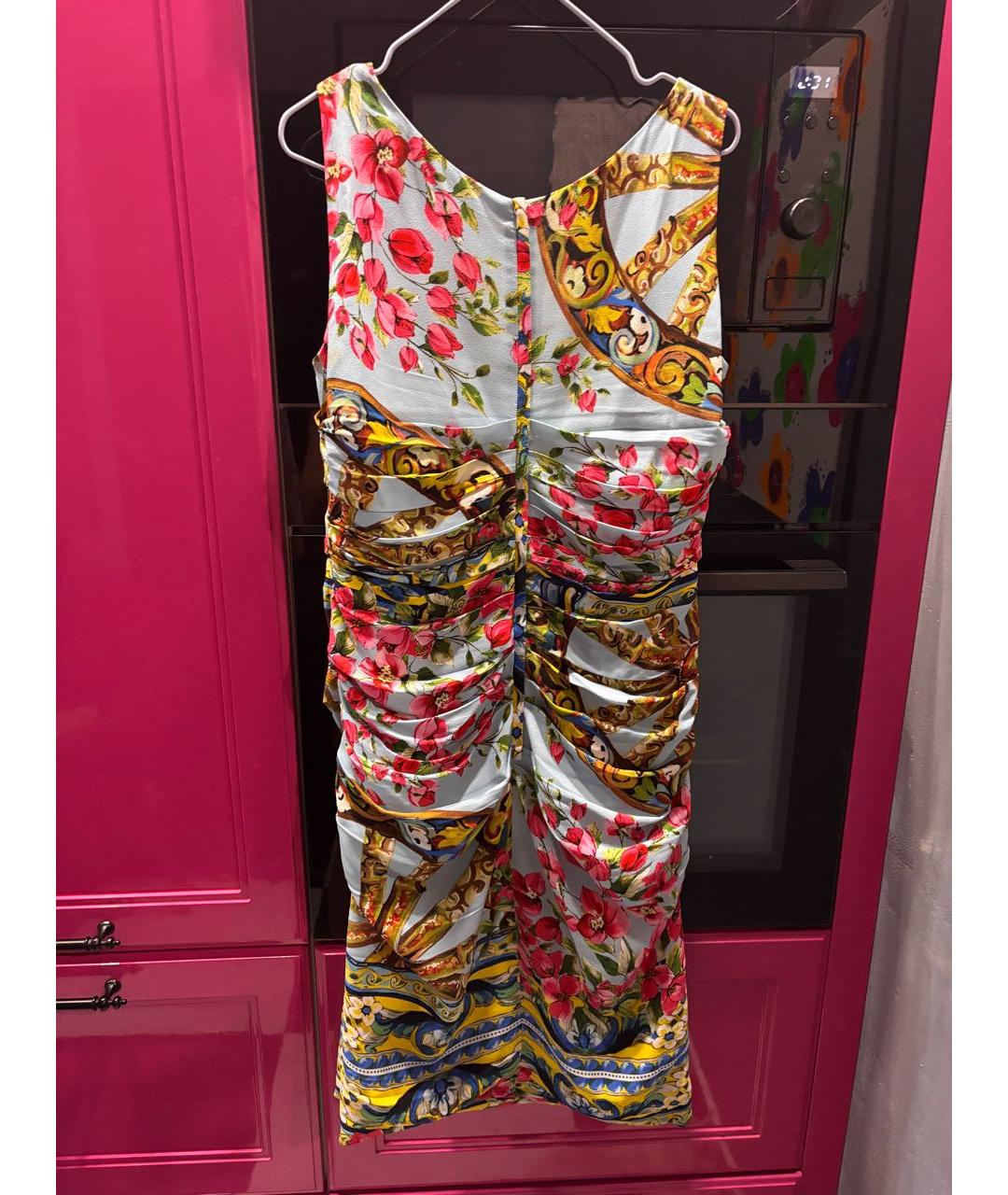 DOLCE&GABBANA Мульти вискозное повседневное платье, фото 2