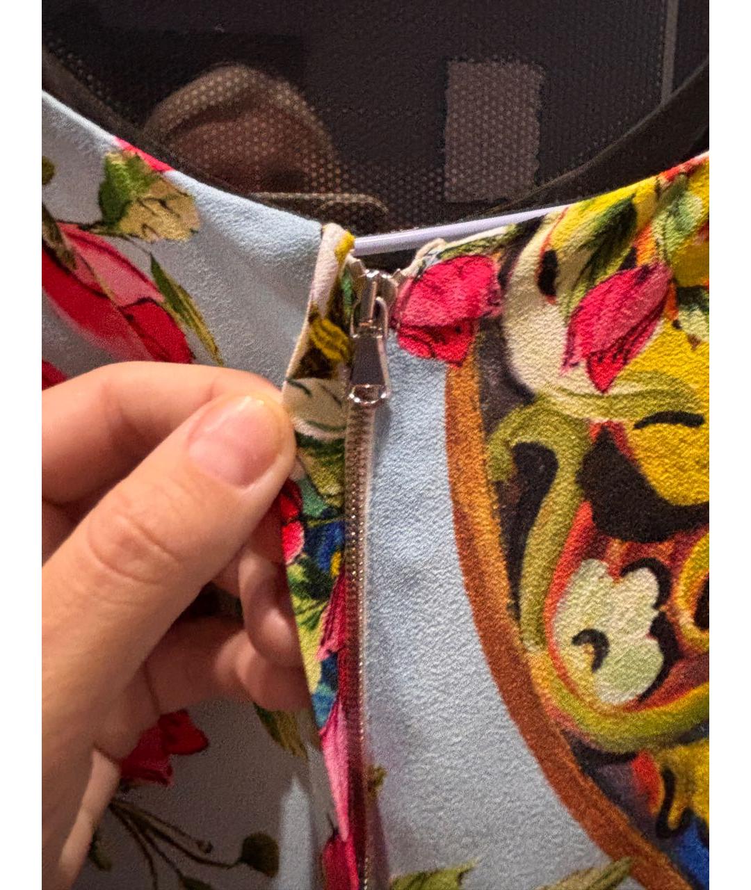 DOLCE&GABBANA Мульти вискозное повседневное платье, фото 5