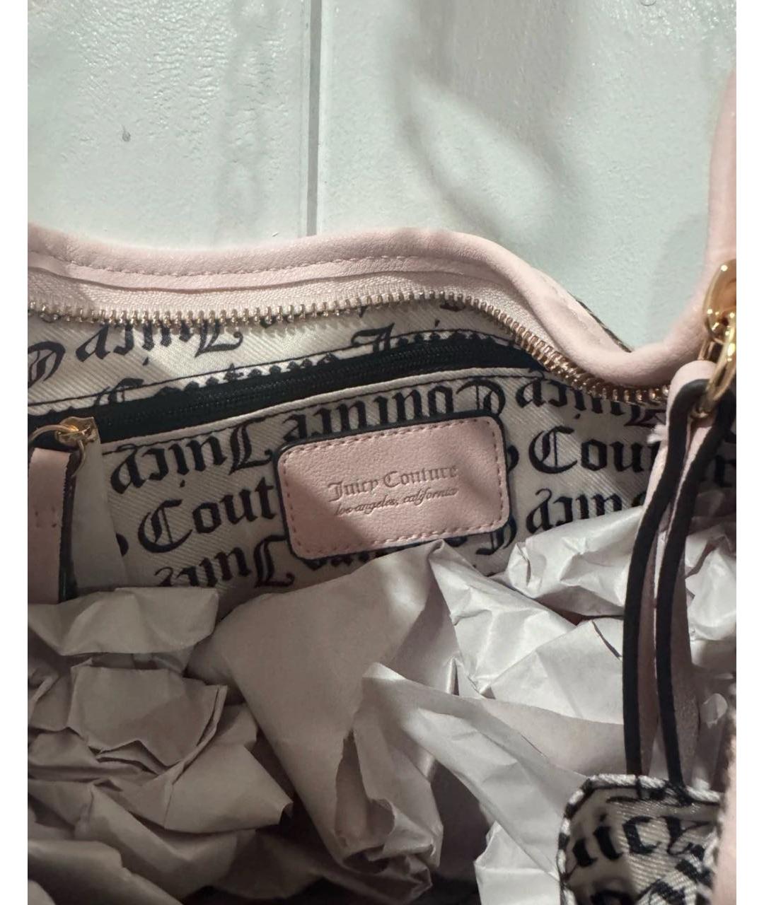 JUICY COUTURE Коричневая тканевая сумка через плечо, фото 4