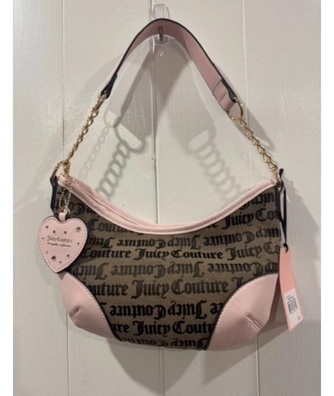 JUICY COUTURE Коричневая тканевая сумка через плечо, фото 2