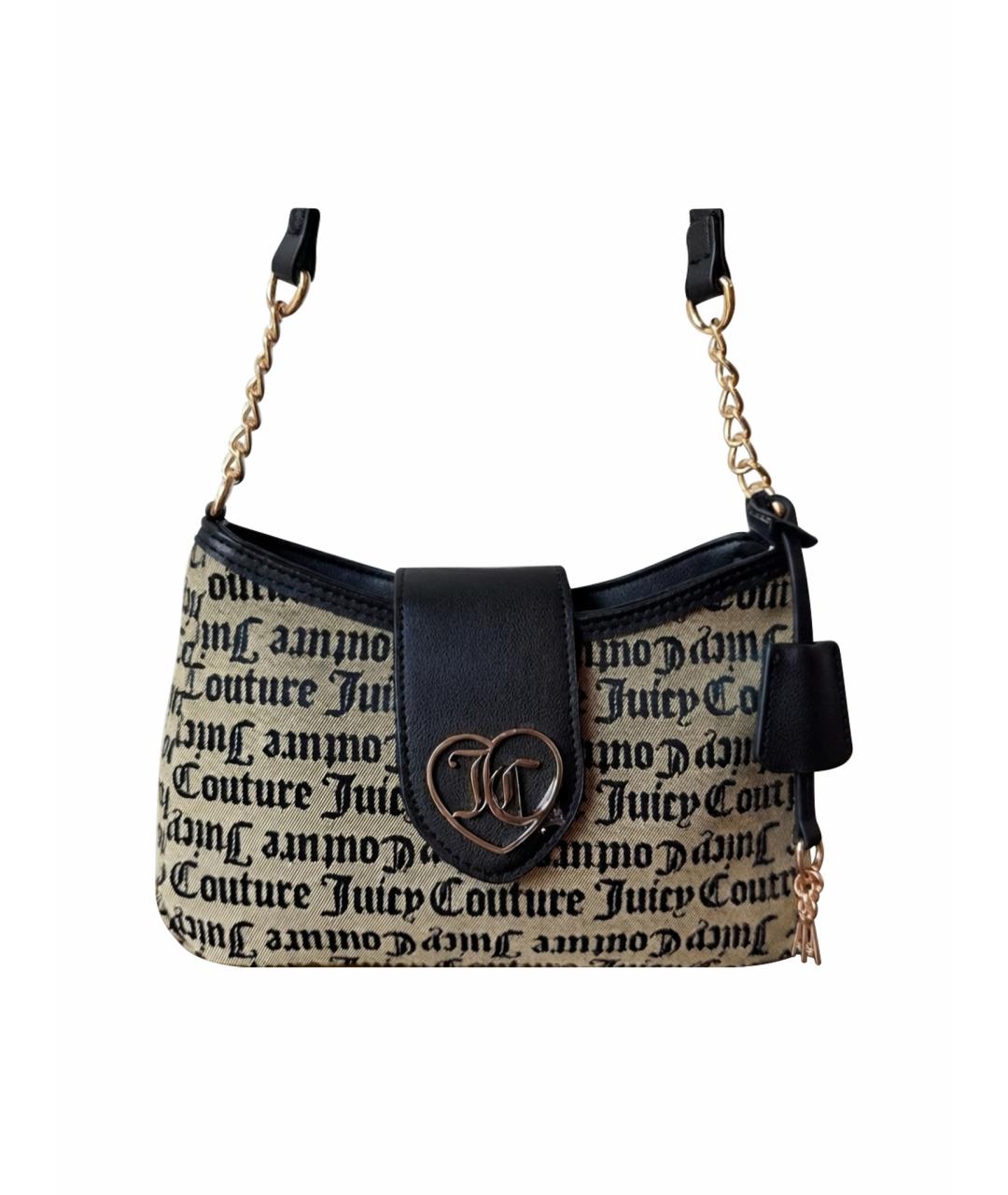 JUICY COUTURE Бежевая тканевая сумка через плечо, фото 1