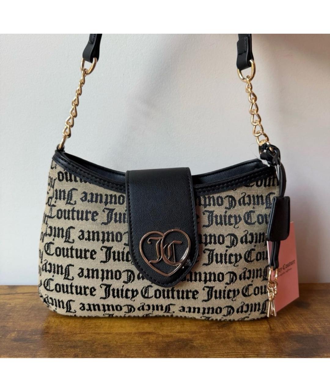 JUICY COUTURE Бежевая тканевая сумка через плечо, фото 5