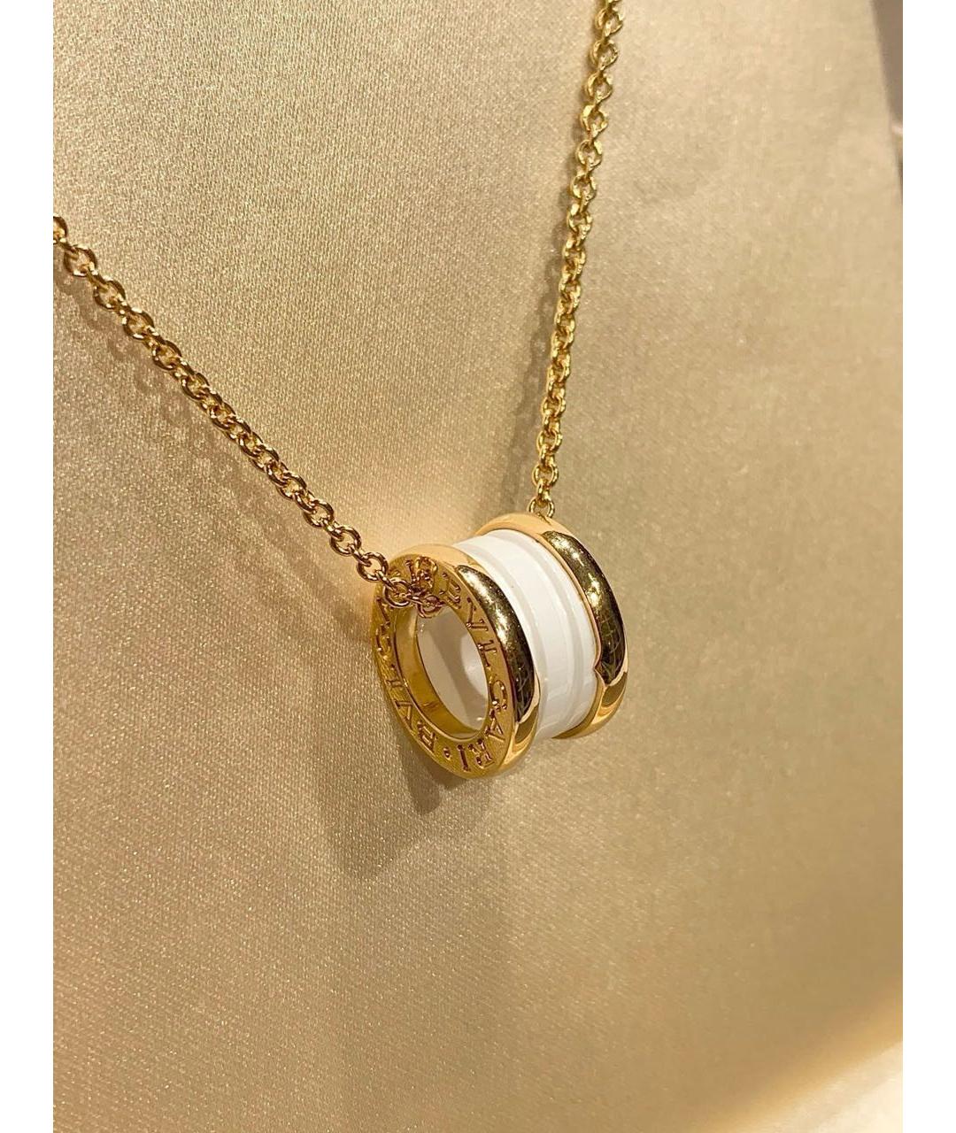 BVLGARI Белая подвеска из розового золота, фото 3