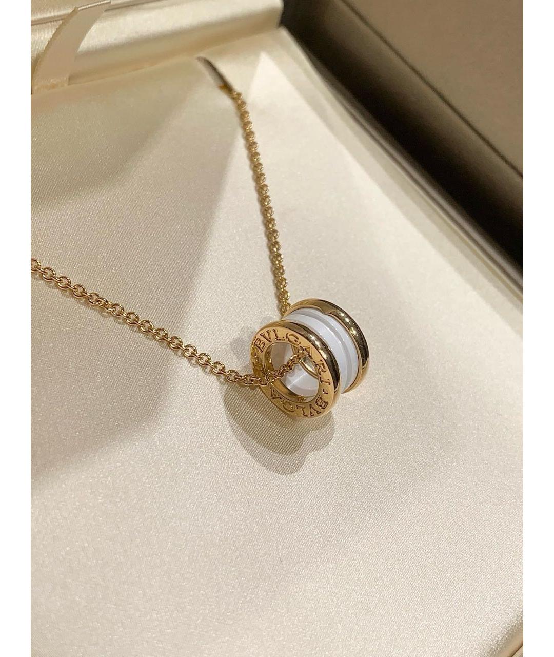 BVLGARI Белая подвеска из розового золота, фото 2