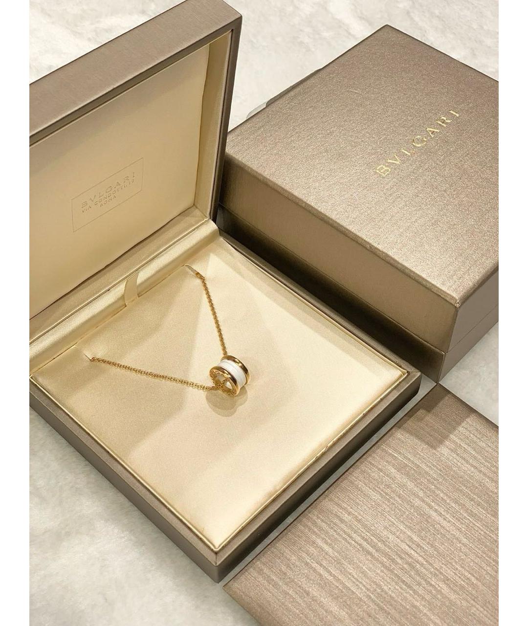 BVLGARI Белая подвеска из розового золота, фото 5