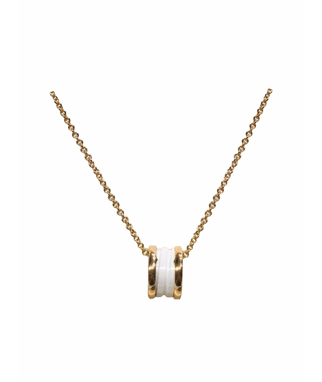 BVLGARI Белая подвеска из розового золота, фото 1
