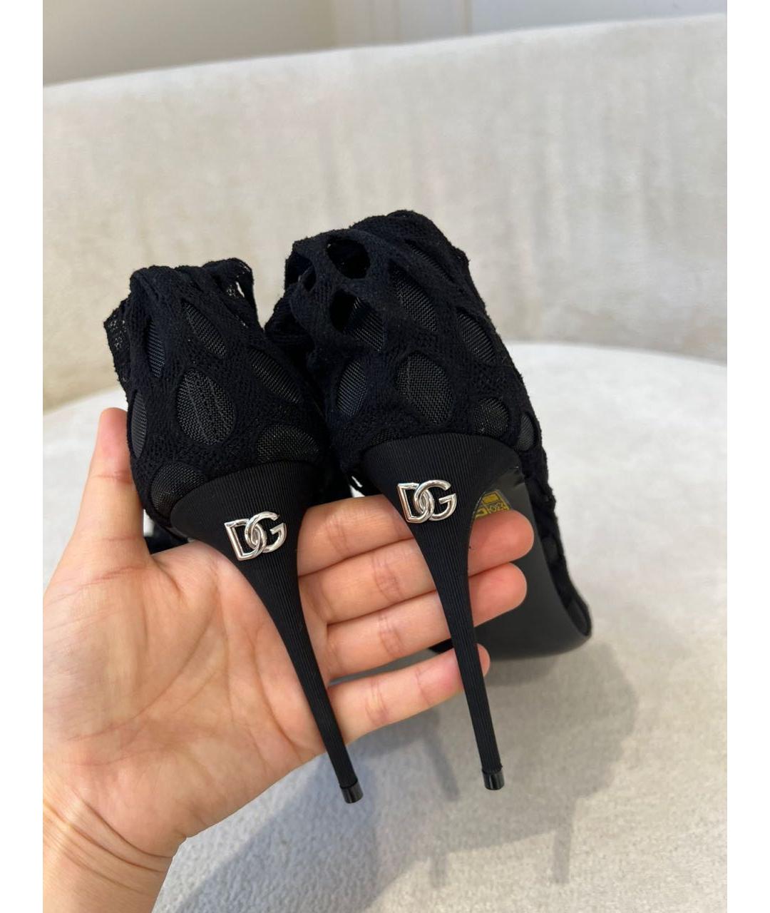 DOLCE&GABBANA Черные ботфорты, фото 6