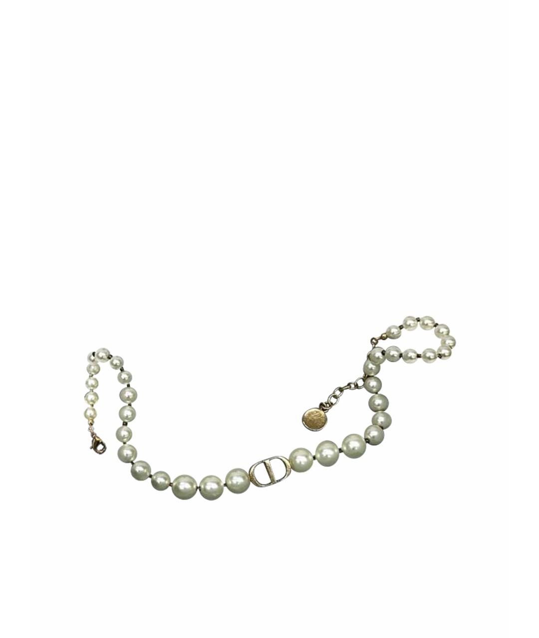 CHRISTIAN DIOR Бежевое колье, фото 1