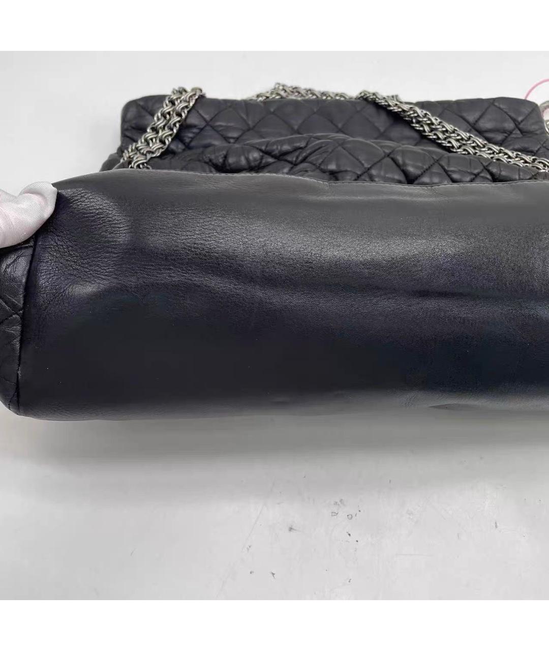 CHANEL Черная кожаная сумка тоут, фото 7