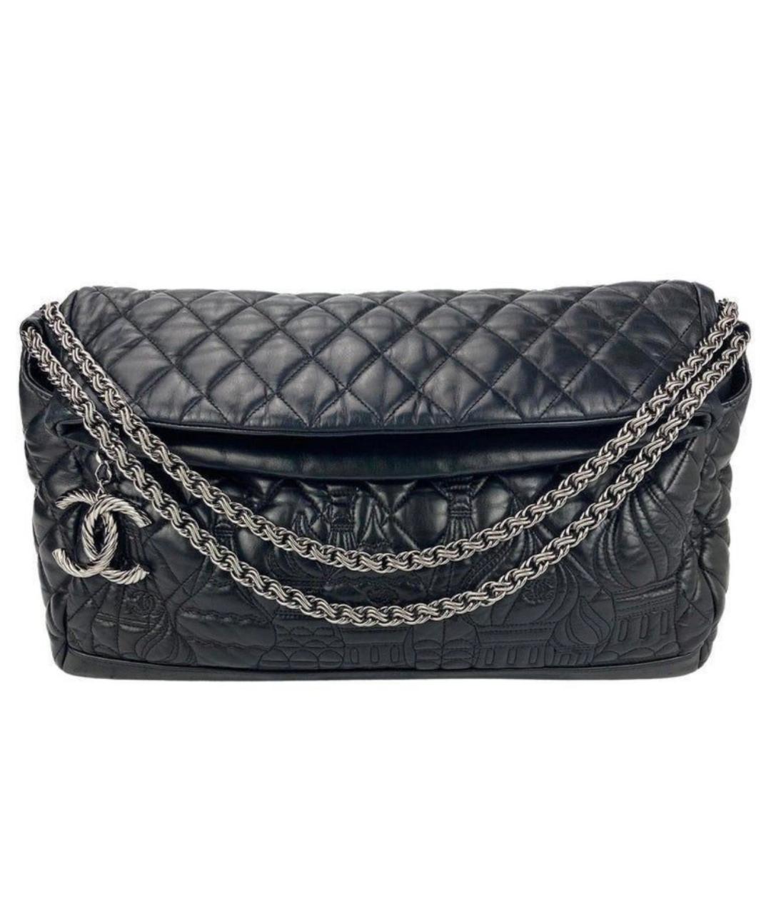 CHANEL Черная кожаная сумка тоут, фото 1