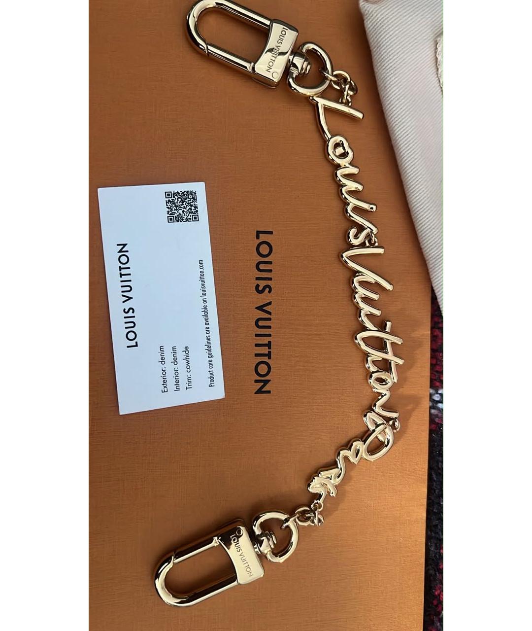 LOUIS VUITTON Золотой брелок, фото 3