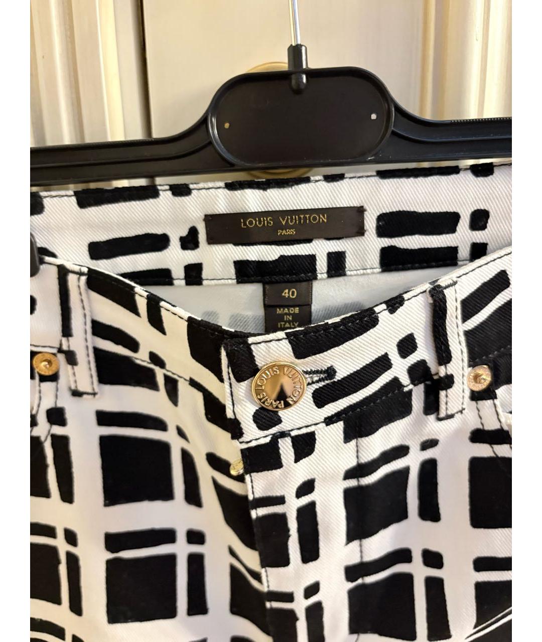 LOUIS VUITTON Мульти хлопковые прямые джинсы, фото 3