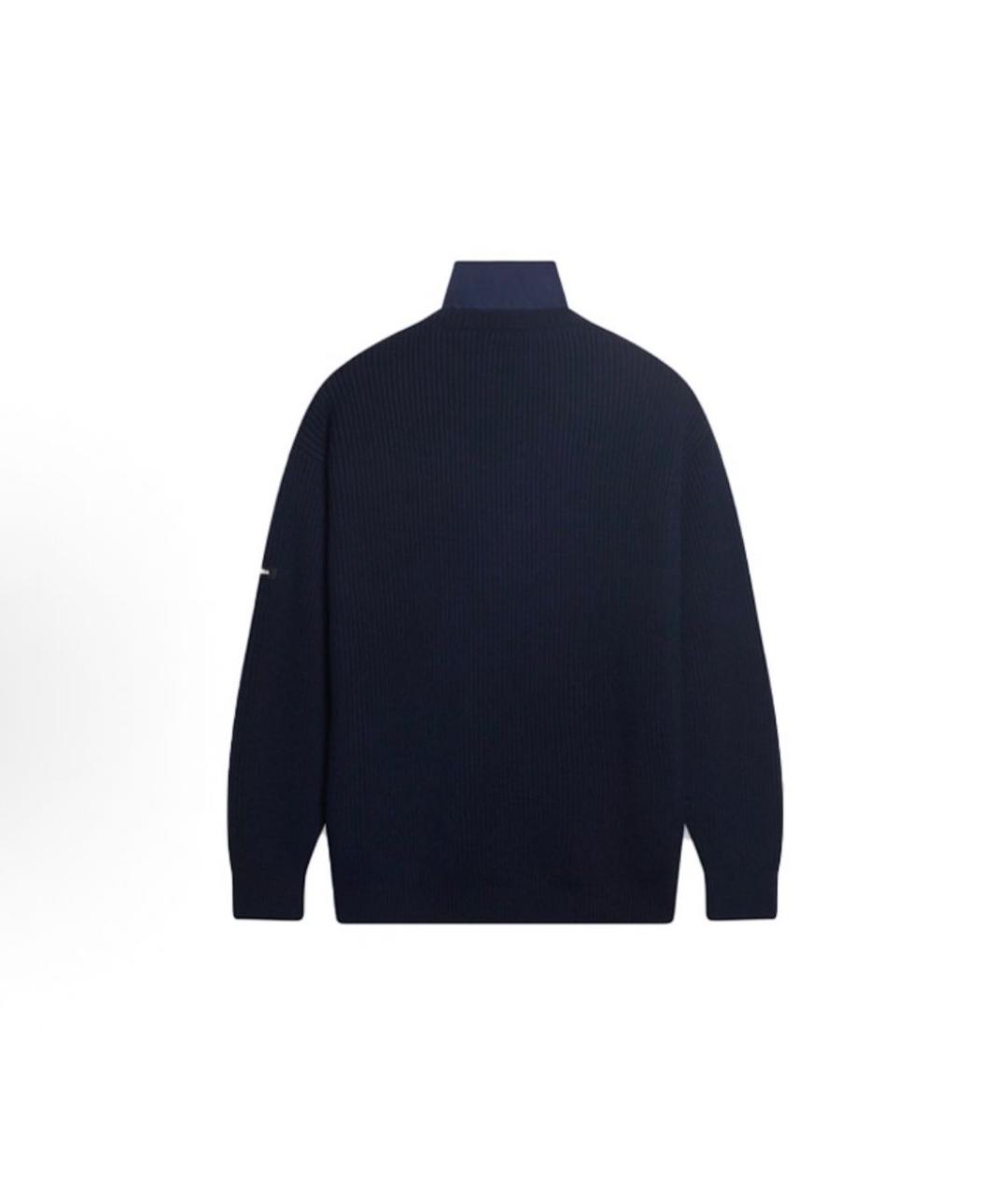 BALENCIAGA Темно-синий шерстяной джемпер / свитер, фото 2