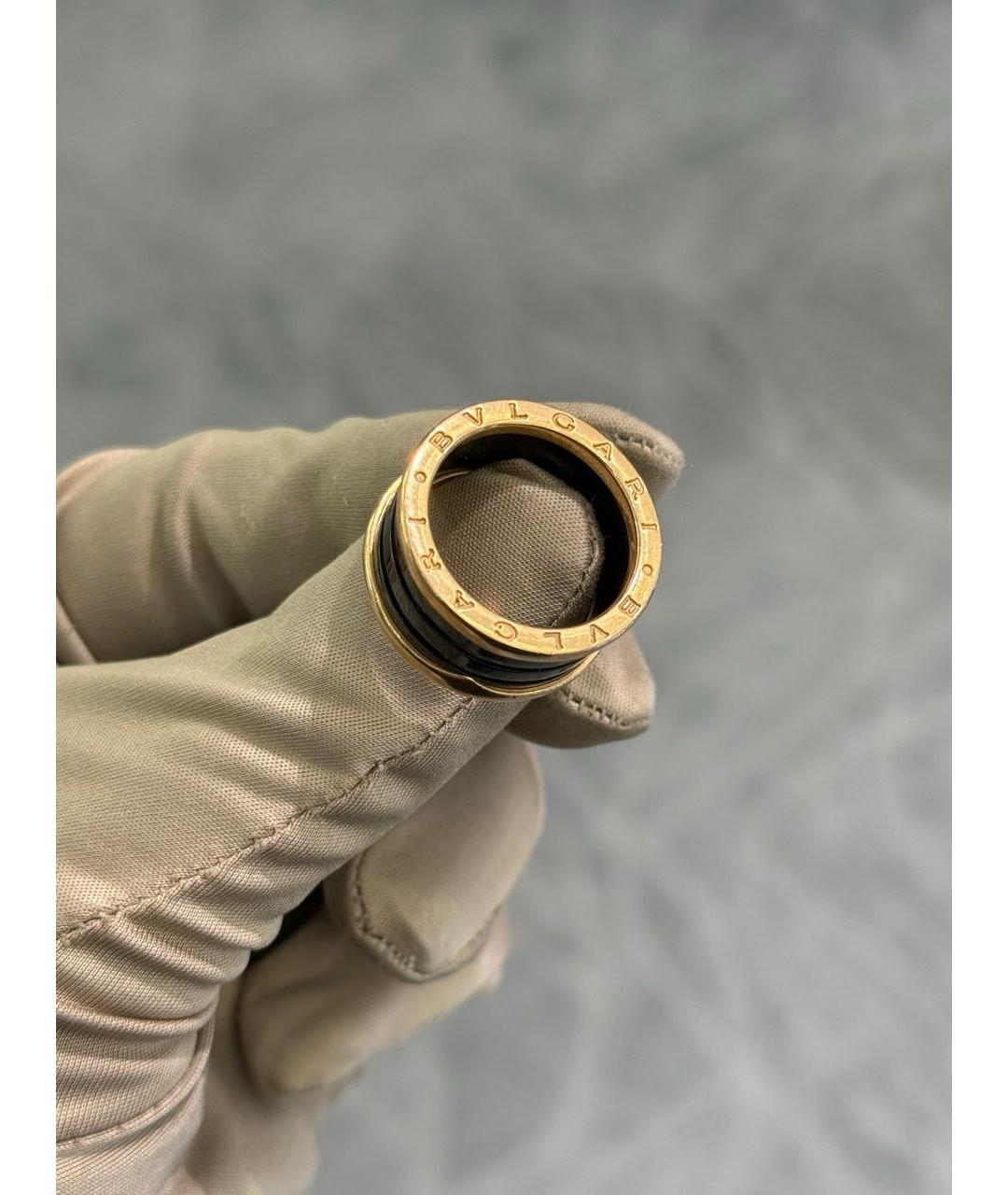 BVLGARI Черное кольцо из розового золота, фото 3