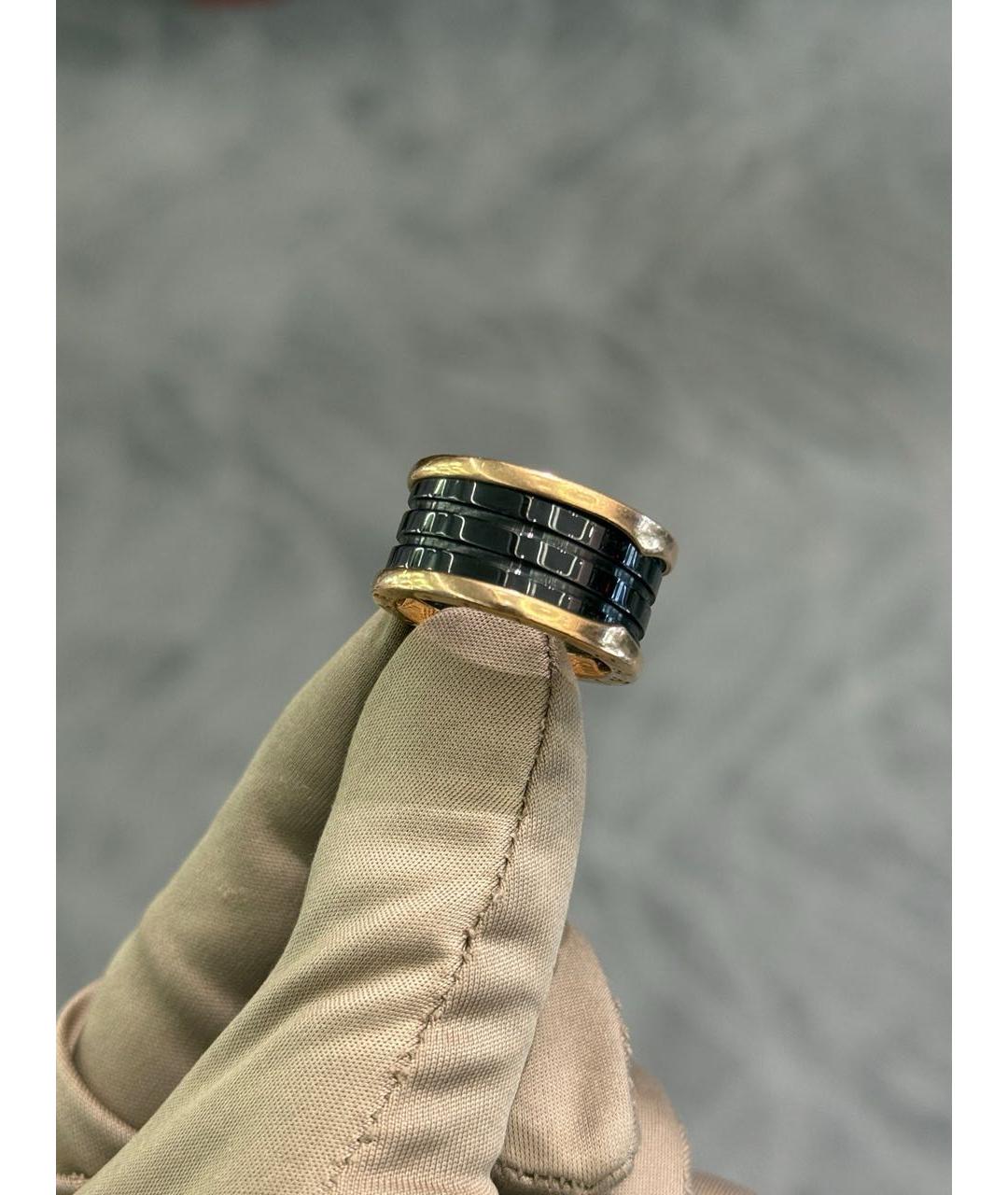 BVLGARI Черное кольцо из розового золота, фото 5