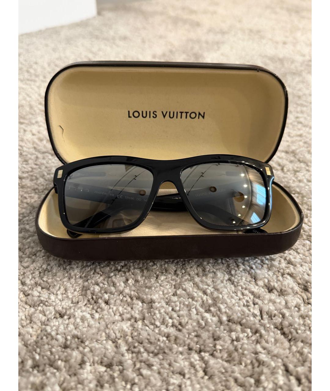 LOUIS VUITTON Черные пластиковые солнцезащитные очки, фото 4