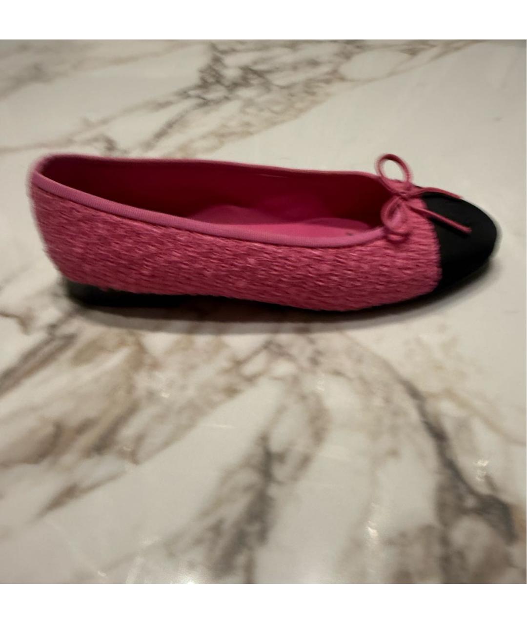 CHANEL Розовые кожаные балетки, фото 5