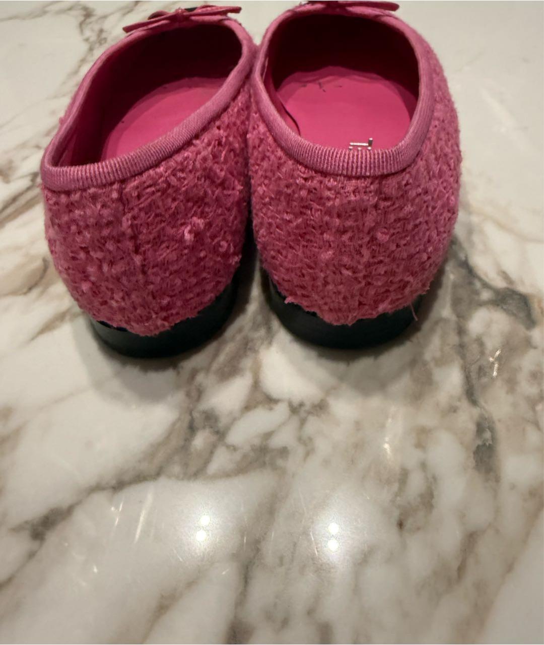 CHANEL Розовые кожаные балетки, фото 4