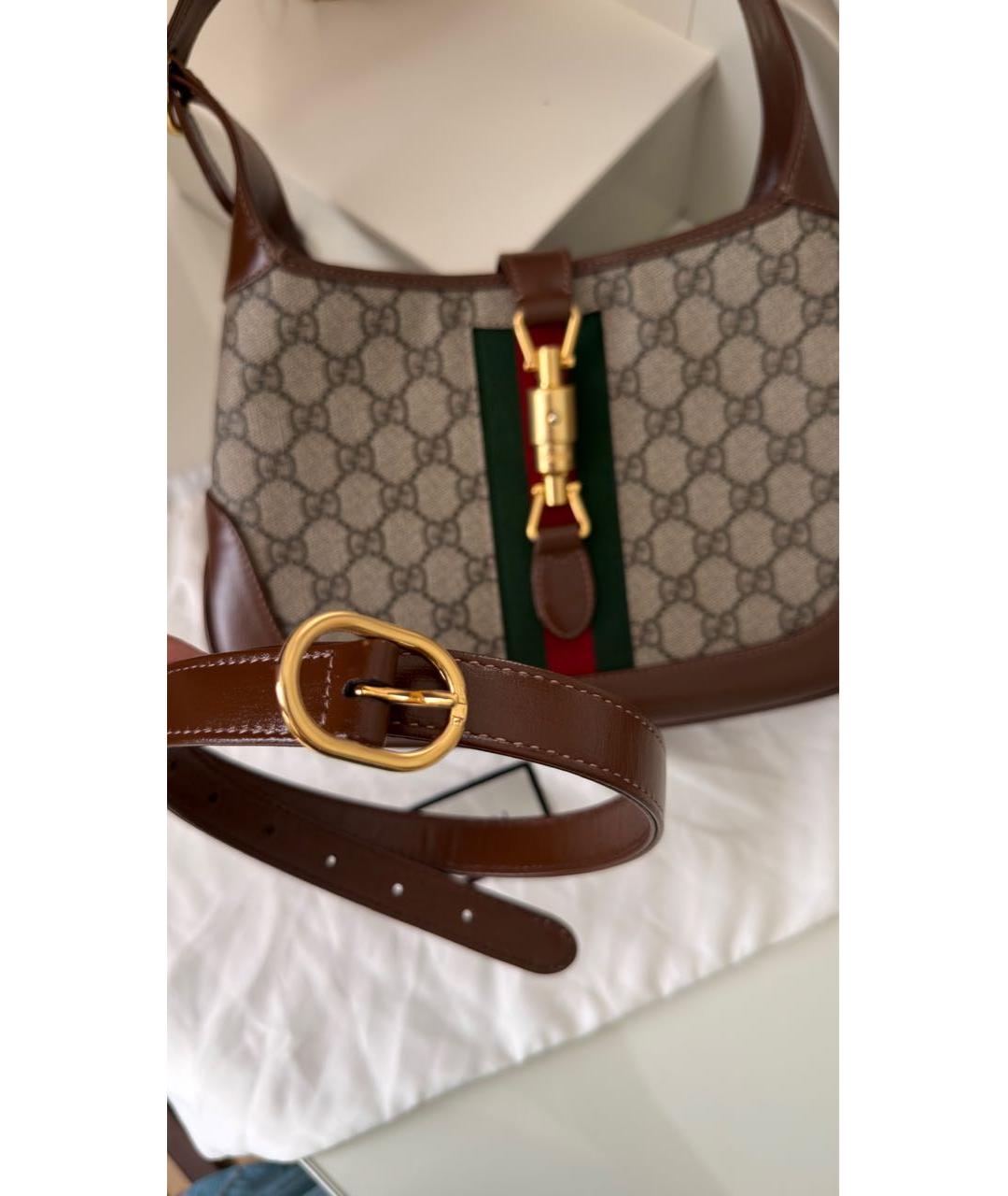 GUCCI Коричневая сумка с короткими ручками, фото 7