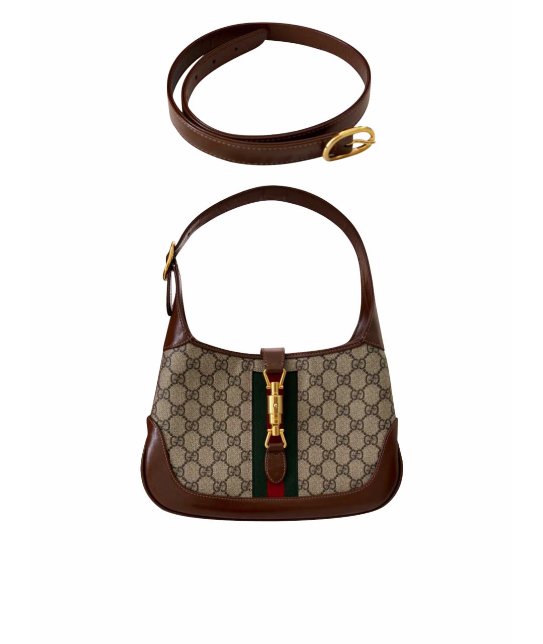 GUCCI Коричневая сумка с короткими ручками, фото 1